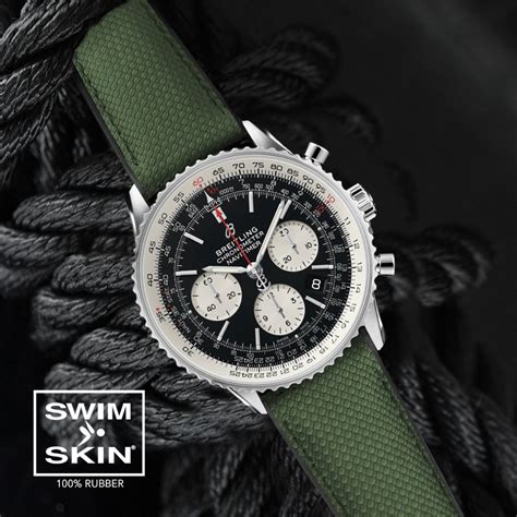 breitling navitimer heritage rubber strap|genuine Breitling leather watch strap.